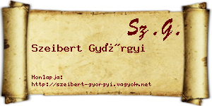 Szeibert Györgyi névjegykártya